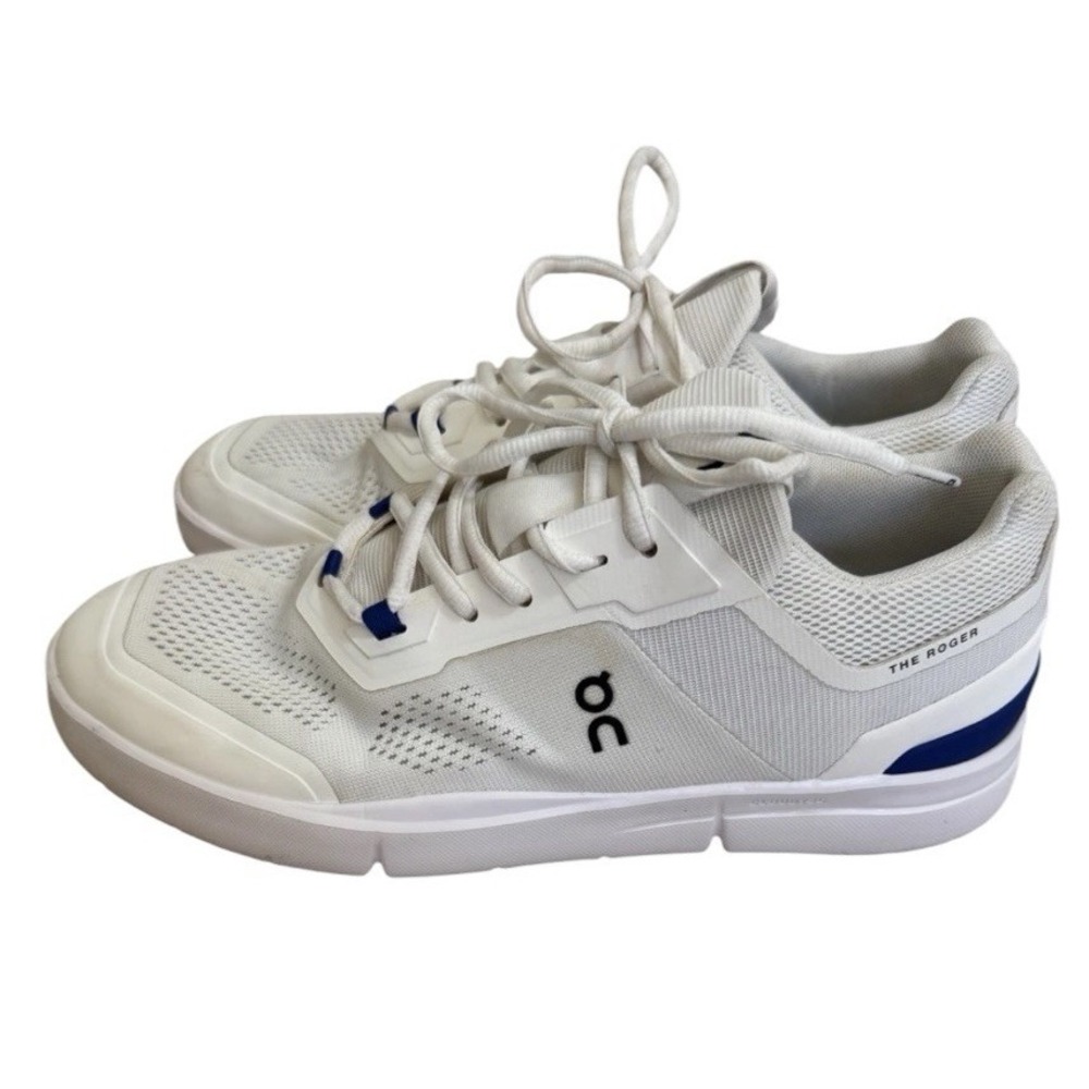 ON Cloud The Roger Spin Tennis Shoe Womens 9.5 EU 41 White Indigo/Blue